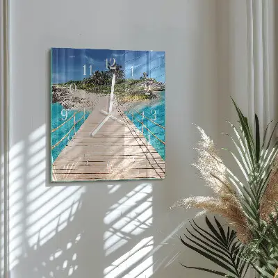 Glasuhr quadratisch Brücke auf der Insel