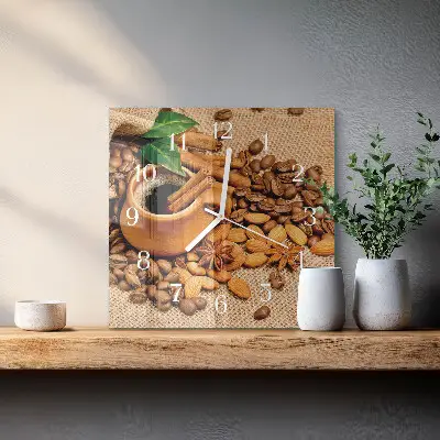 Moderne wanduhr quadratisch Zimtmandeln