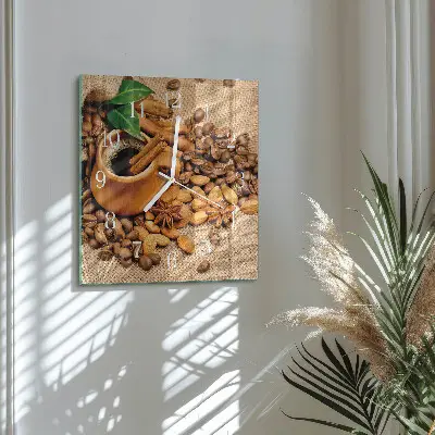 Moderne wanduhr quadratisch Zimtmandeln