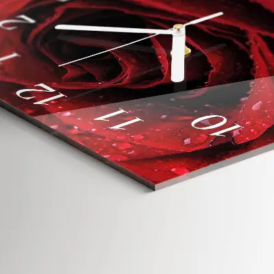 Quadratische wanduhr modern Rose