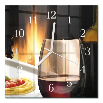 Moderne wanduhr quadratisch Spaghetti