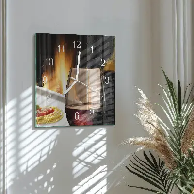 Moderne wanduhr quadratisch Spaghetti