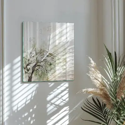 Glasuhr quadratisch Baum