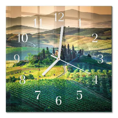 Wanduhr mit motiv quadratisch Landschaft