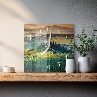Wanduhr mit motiv quadratisch Landschaft