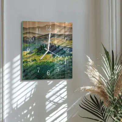 Wanduhr mit motiv quadratisch Landschaft
