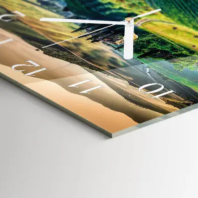 Wanduhr mit motiv quadratisch Landschaft