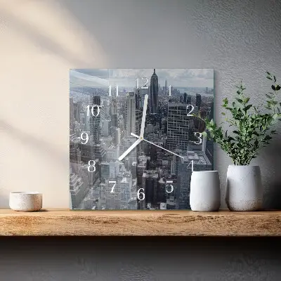 Glasuhr quadratisch Horizont