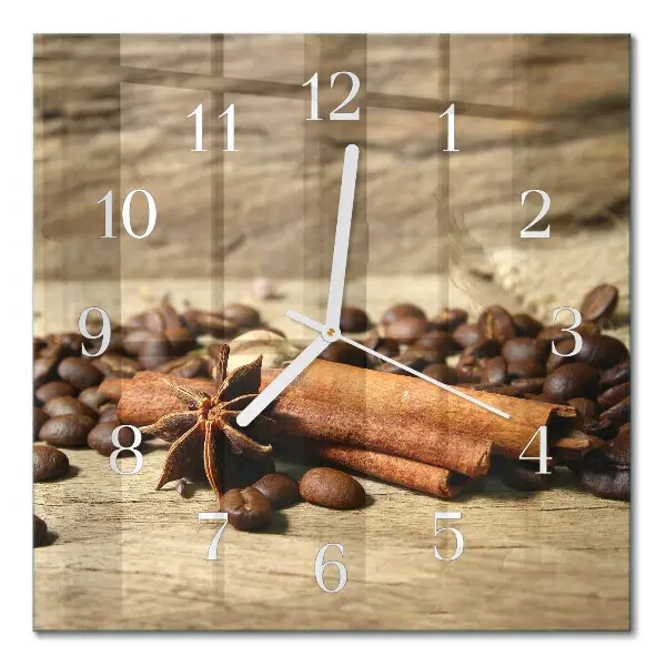 Quadratische wanduhr Anis-Zimt