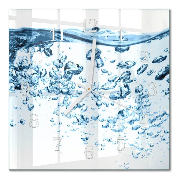 Quadratische wanduhr modern Wasser