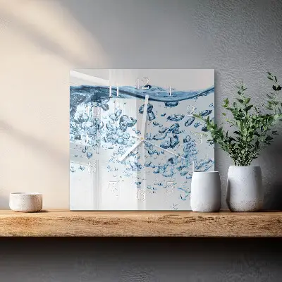 Quadratische wanduhr modern Wasser