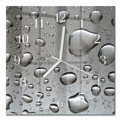 Quadratische wanduhr Tropfen