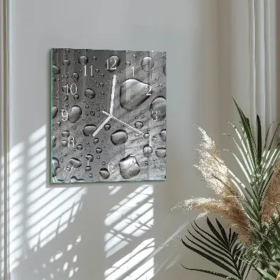 Quadratische wanduhr Tropfen