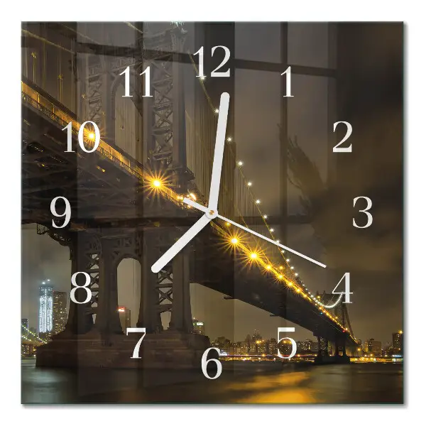 Moderne wanduhr quadratisch Nachtbrücke