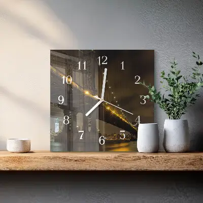 Moderne wanduhr quadratisch Nachtbrücke