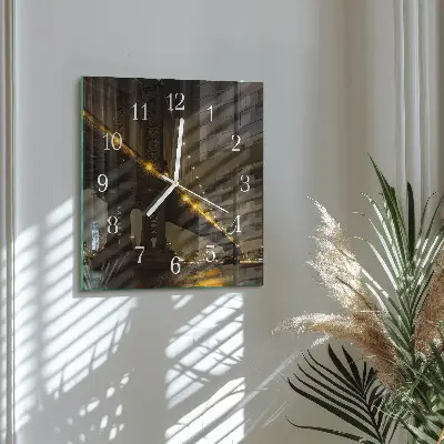 Moderne wanduhr quadratisch Nachtbrücke