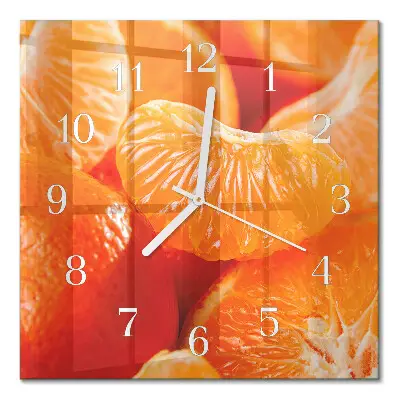 Quadratische wanduhr modern Mandarinen