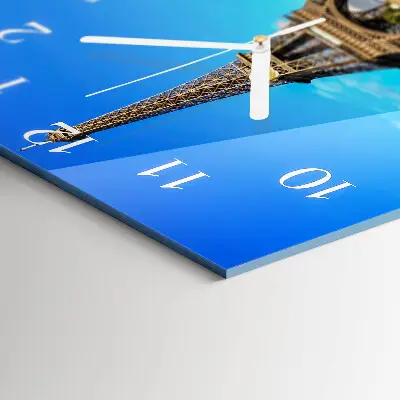 Wanduhr mit motiv quadratisch Eiffelturm Paris