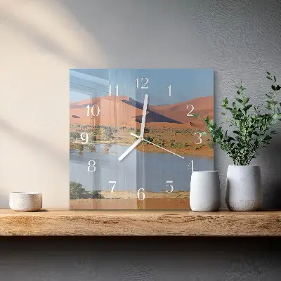 Wanduhr mit motiv quadratisch Wüste