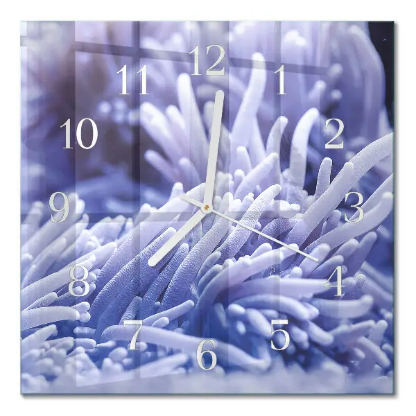 Moderne wanduhr quadratisch Anemone