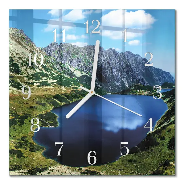 Moderne wanduhr quadratisch Morskie Oko