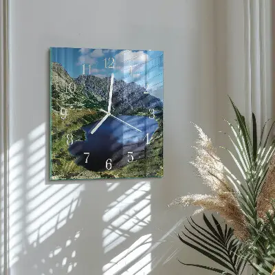 Moderne wanduhr quadratisch Morskie Oko