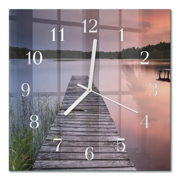 Quadratische wanduhr Brücke