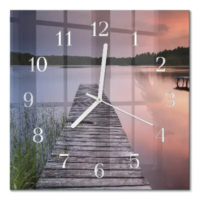 Quadratische wanduhr Brücke