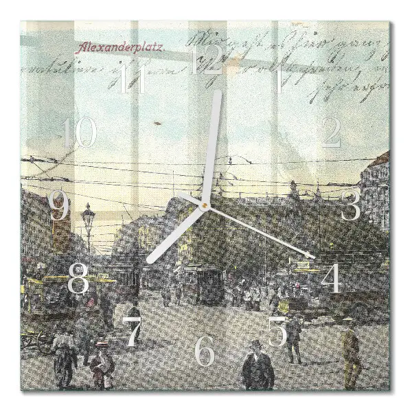 Moderne wanduhr quadratisch Postkarte