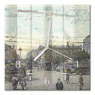 Moderne wanduhr quadratisch Postkarte