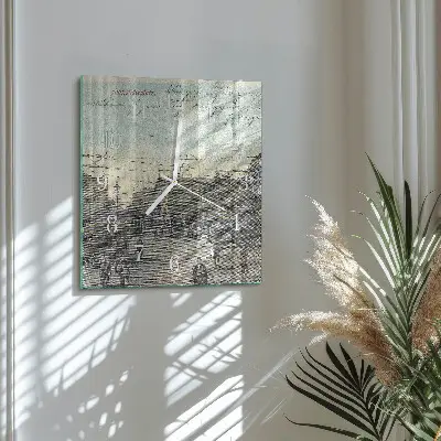 Moderne wanduhr quadratisch Postkarte