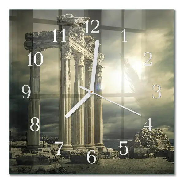 Quadratische wanduhr Akropolis