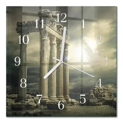 Quadratische wanduhr Akropolis