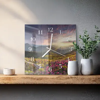 Wanduhr mit motiv quadratisch Landschaft