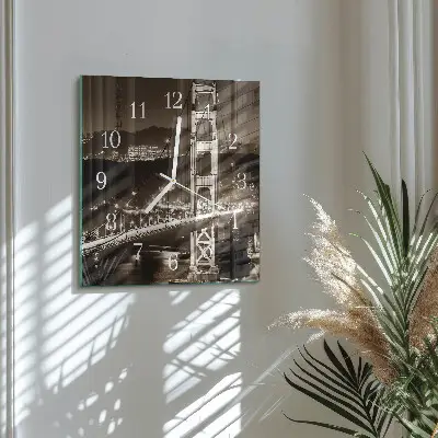 Wanduhr mit motiv quadratisch Brücke
