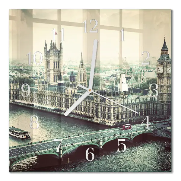 Quadratische wanduhr London