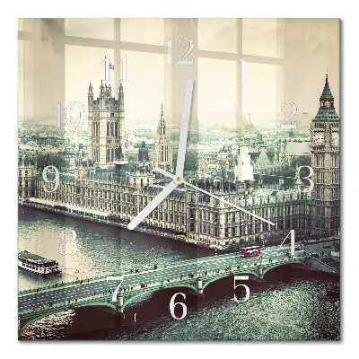Quadratische wanduhr London
