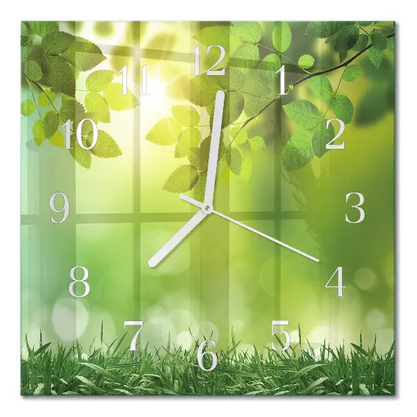 Quadratische wanduhr modern Frühling