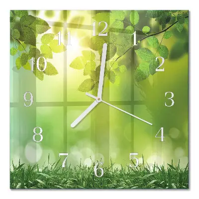 Quadratische wanduhr modern Frühling