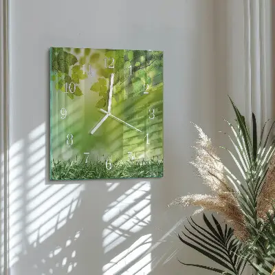 Quadratische wanduhr modern Frühling
