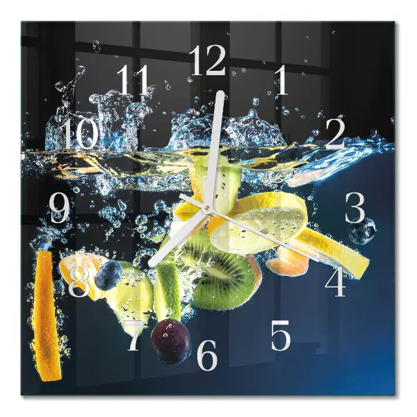 Wanduhr mit motiv quadratisch Obst