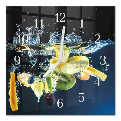 Wanduhr mit motiv quadratisch Obst