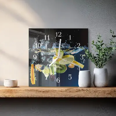Wanduhr mit motiv quadratisch Obst