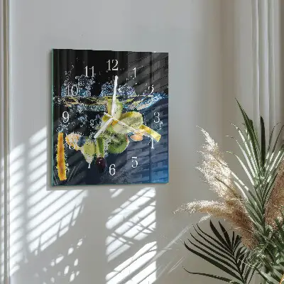 Wanduhr mit motiv quadratisch Obst