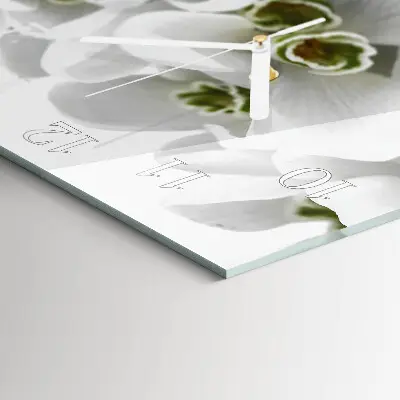 Quadratische wanduhr modern Blumen