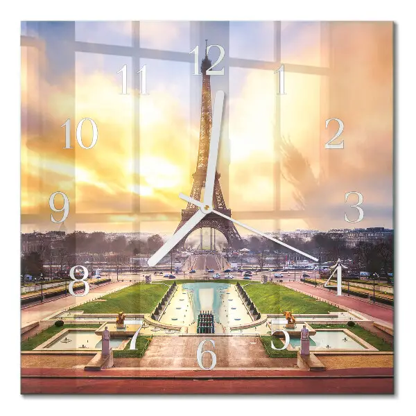 Quadratische wanduhr Eiffelturm
