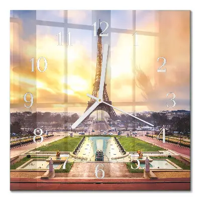 Quadratische wanduhr Eiffelturm