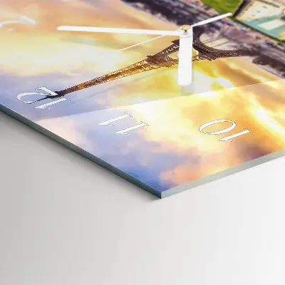 Quadratische wanduhr Eiffelturm