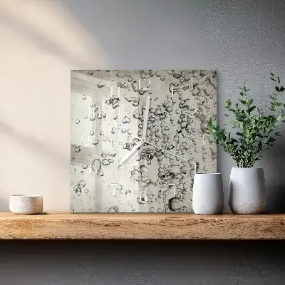 Quadratische wanduhr modern Tropfen