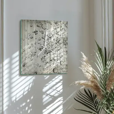 Quadratische wanduhr modern Tropfen